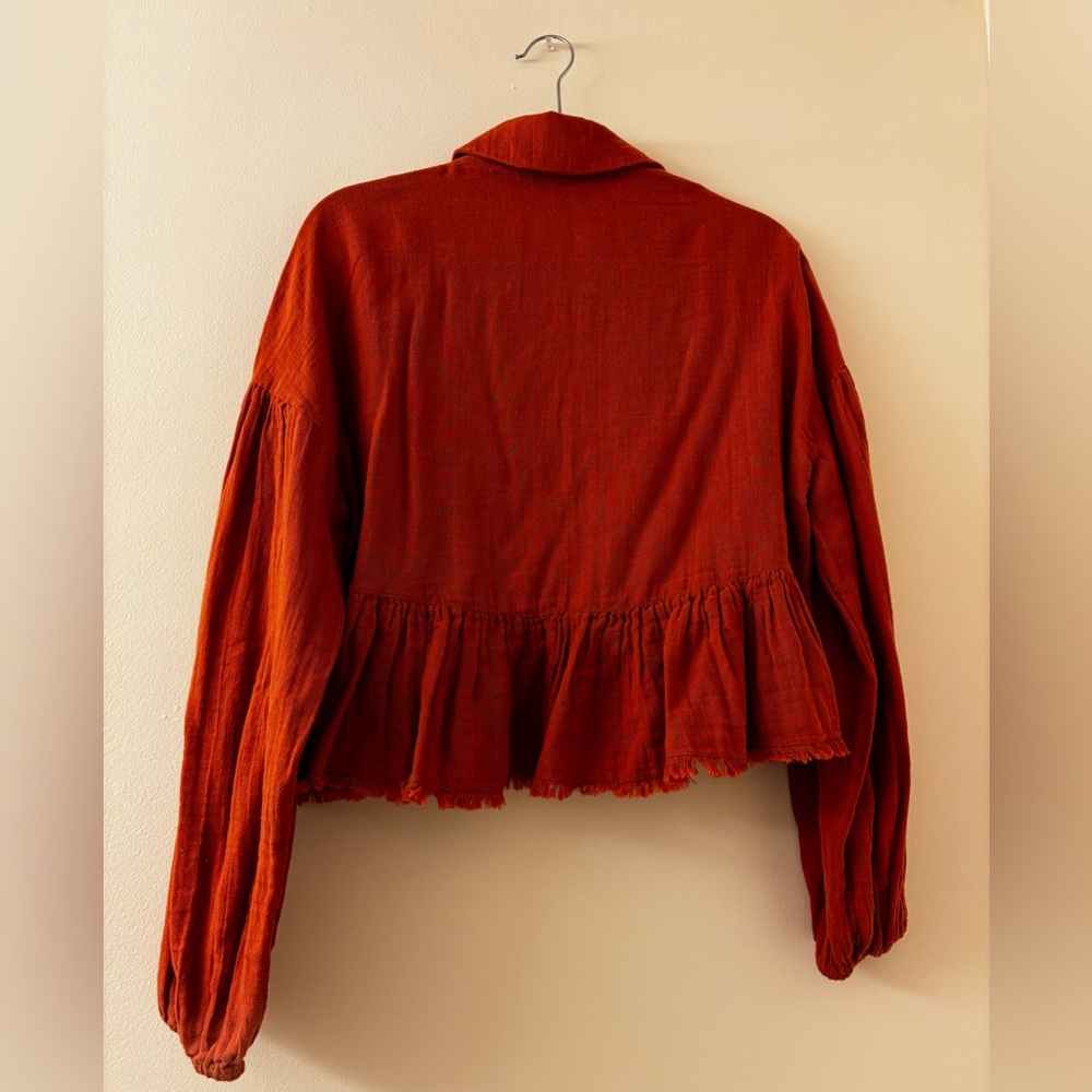 Free People Lyra Tiered Bed Jacket -Like New - Size XS - Picture 3 of 5